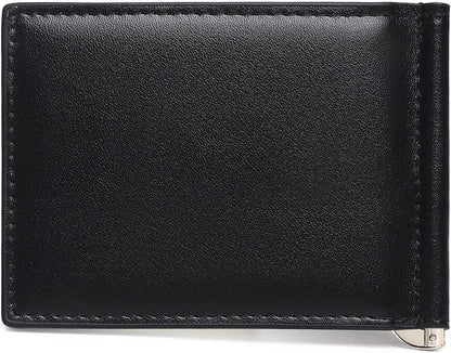 Rahala Men's Leather Bifold Money Clip Wallet (Black) - No:RA110