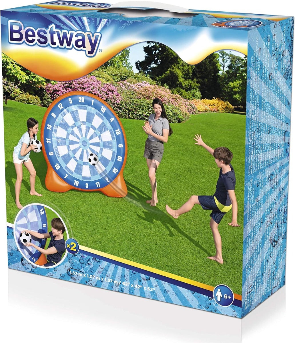 هدف عملاق من بيست واي مع بالونات - لعبة كرة قدم هوائية 157 × 157 × 107 سم - رقم: 52307