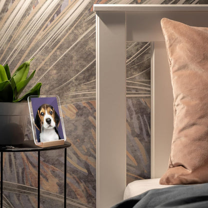 Acrylic Clear Picture Frames with Wood Base .