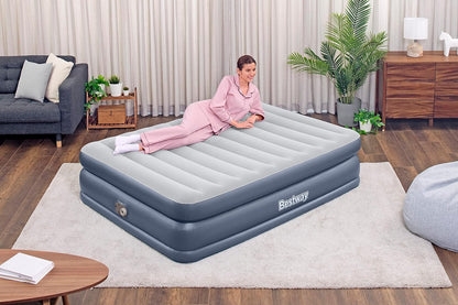 Bestway Tritech QuadComfort Air Mattress Queen with Built-in AC Pump - 203x152x51 cm - No:67925