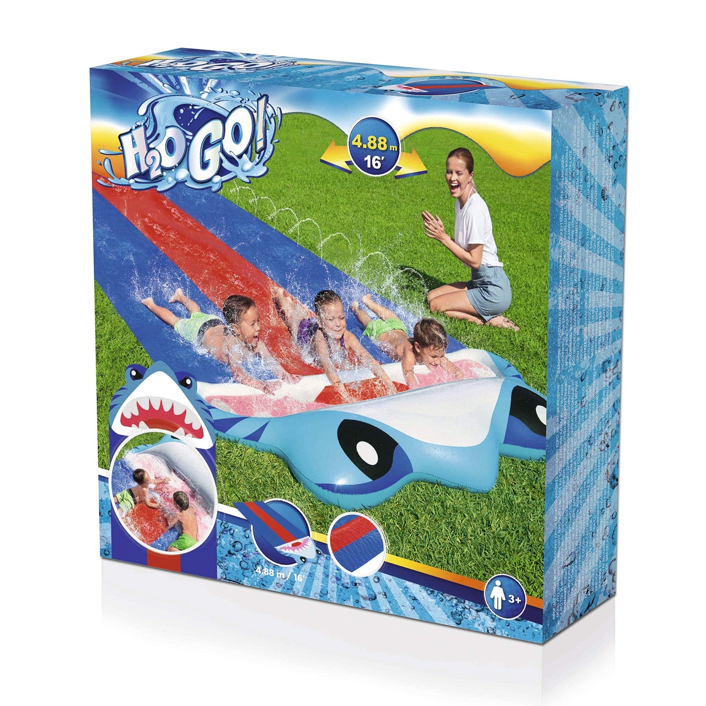 Bestway H2OGo Splashy Shark Slide 488cm