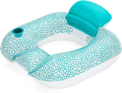 Bestway Inflatable Float with Inflatable Pillow 102 x 94cm - No:43097