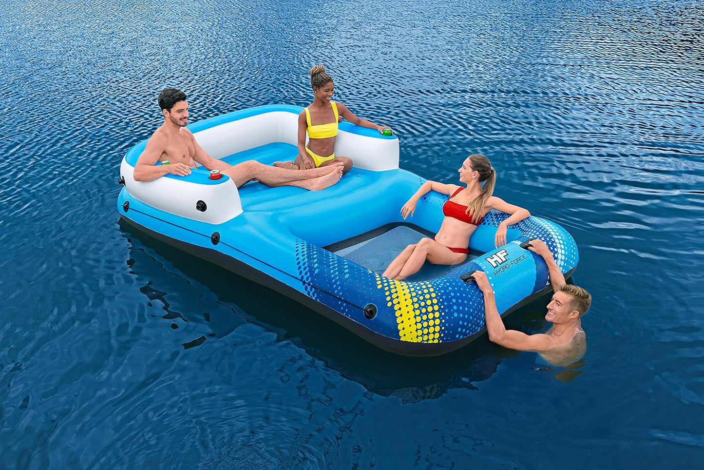 Bestway Hydro-Force Summer Oasis Inflatable Island 4-person - Size: 3.20m x 1.98m - No:43645