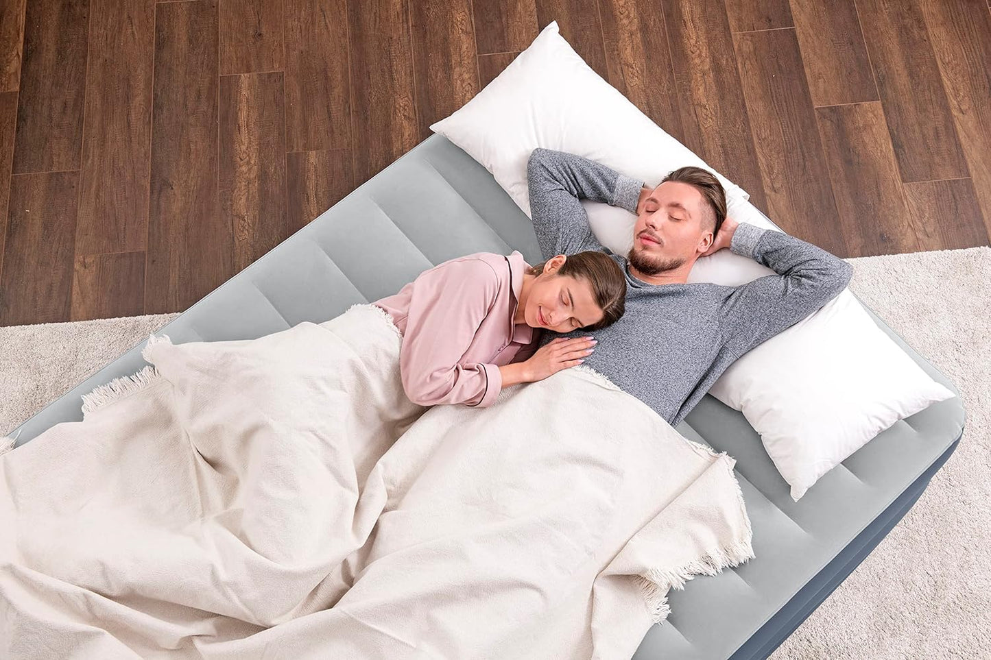 Bestway Tritech QuadComfort Air Mattress Queen with Built-in AC Pump - 203x152x51 cm - No:67925