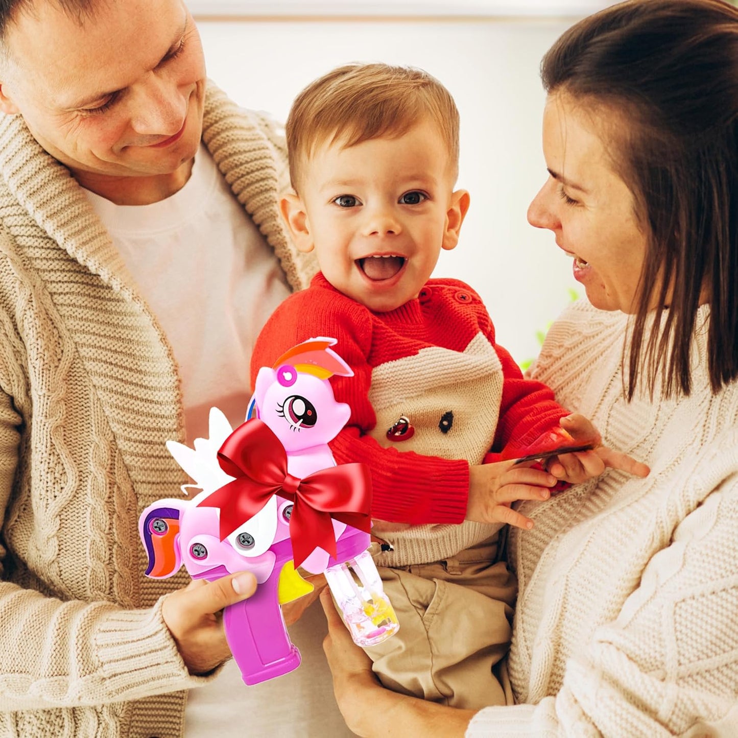 Unicorn Bubble Machine - Unicorn Bubble Gun For Girls | Handheld Bubble Machine For Kids - No:P81238-1