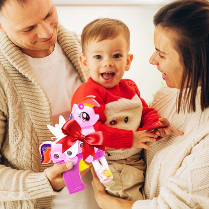 Unicorn Bubble Machine - Unicorn Bubble Gun For Girls | Handheld Bubble Machine For Kids - No:P81238-1