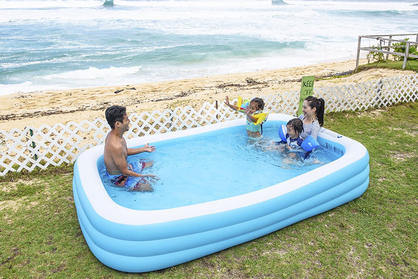 مسبح جيلونج جالاكسي القابل للنفخ، مقاس 305×183×56 سم، مسبح هوائي - رقم: 10184