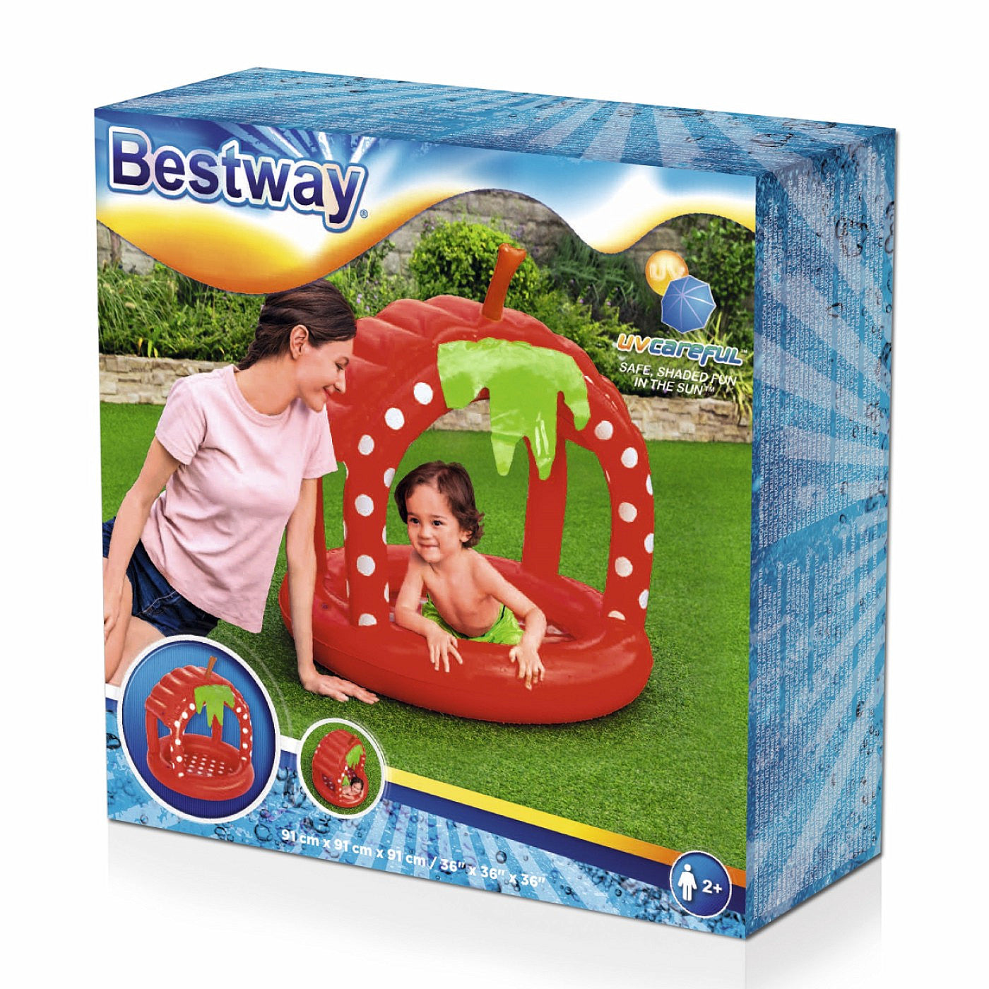 Bestway Very Berry Inflatable Pool with Roof 91x91x91cm | 52387