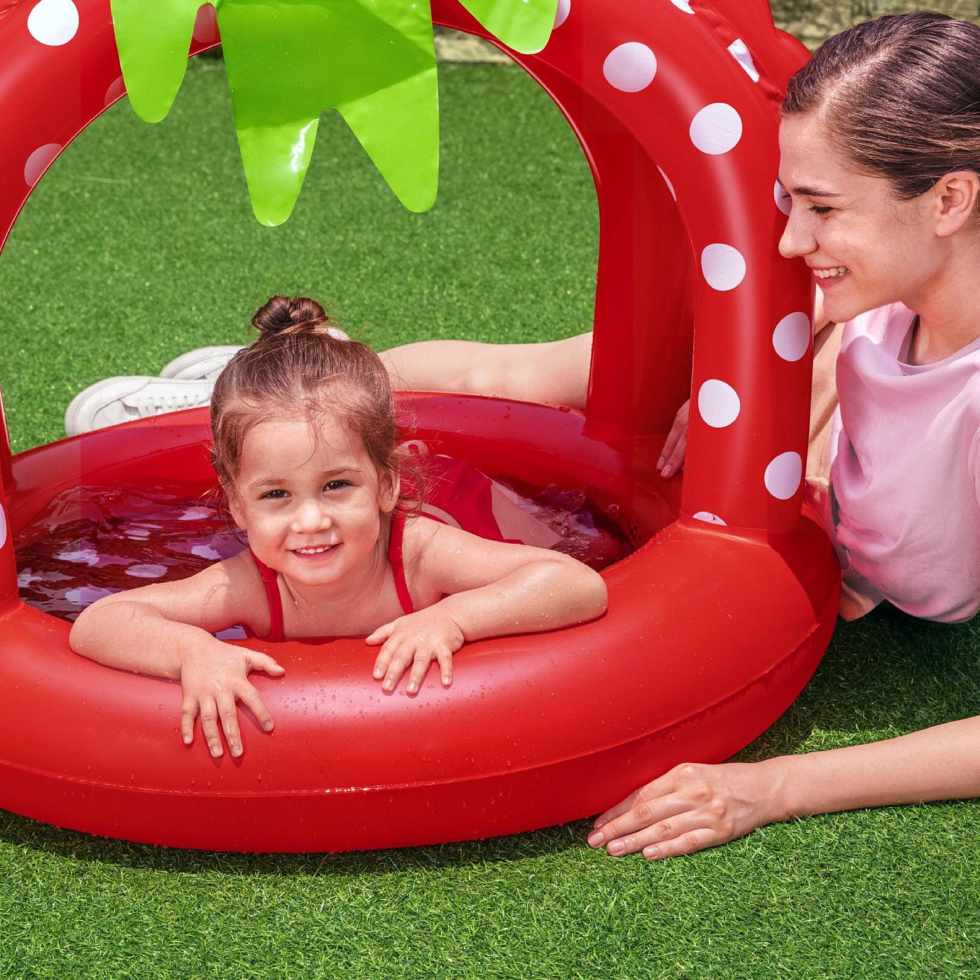 Bestway Very Berry Inflatable Pool with Roof 91x91x91cm | 52387