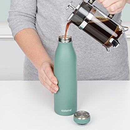 Sistema Hydrate Stainless Steel Bottle - 750ml Leak-Proof Reusable BPA & Phthalate Free - No:00575