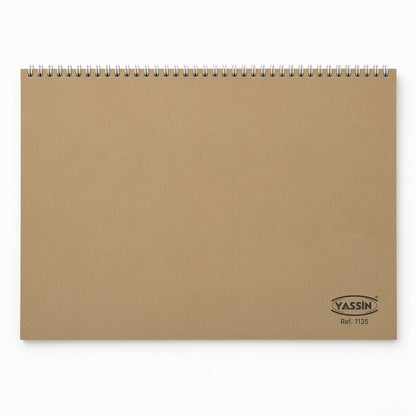 Yassin A4 Spiral Brown Craft Paper Sketch Book, 30 Sheets, 200 GSM – 1 pcs - No: 1135