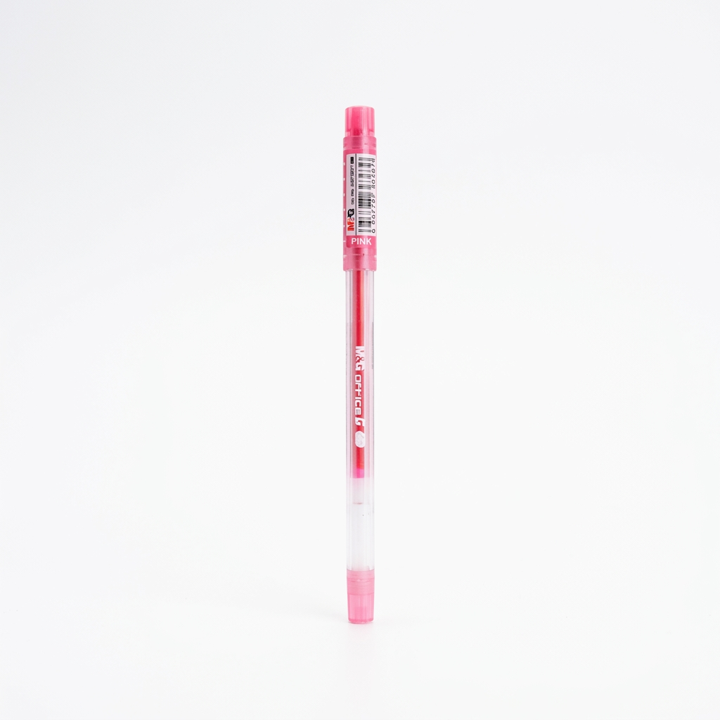 M&G Office G 0.5mm pink gel pen No.13271 studio white background