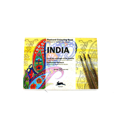 INDIA postcard coloring book