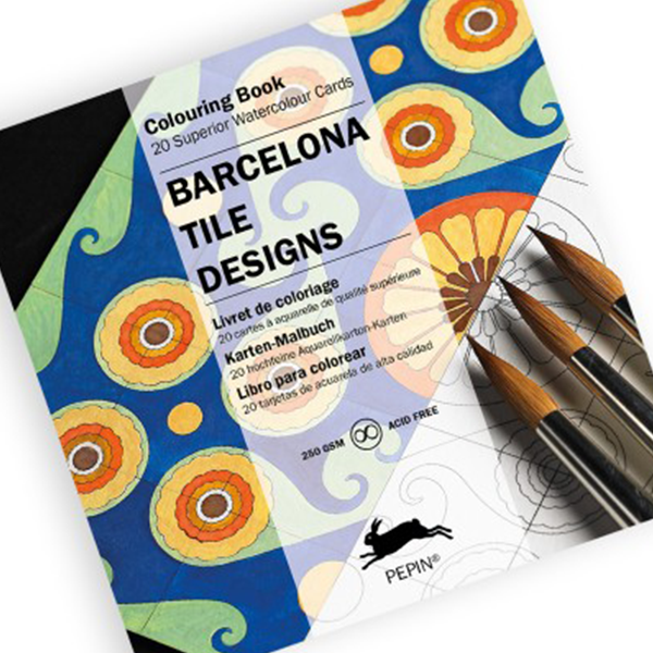 كتاب تلوين فني - تصاميم بلاط برشلونة