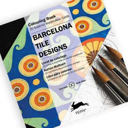 كتاب تلوين فني - تصاميم بلاط برشلونة