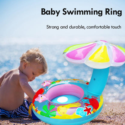 مقعد سباحة قابل للنفخ على شكل فطر - 70*55 سم - رقم: 19267 