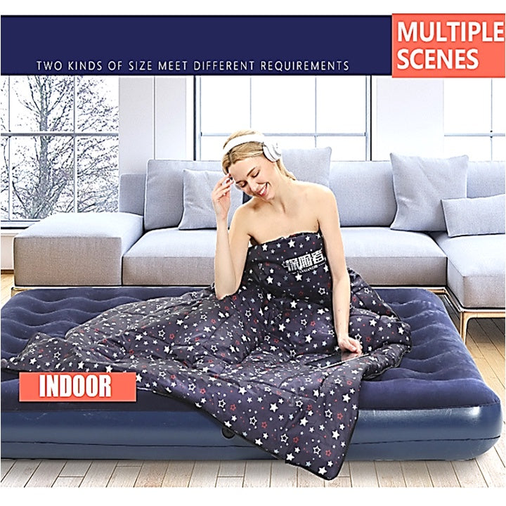 مرتبة هوائية مخملية من جيلونج أفينلي، مقاس 203 سم × 182 سم × 22 سم، أثاث قابل للنفخ - رقم: 20256-5