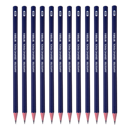 قلم رصاص خشبي سداسي الشكل من إم آند جي تشنغوانغ HB، قلم رسم فني - رقم: AWP357B8