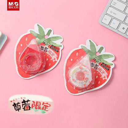 شريط تصحيح شفاف محدود الإصدار بنكهة الفراولة الفاتحة من إم آند جي، طول 12 مترًا - رقم: ACT55704 - قطعة واحدة 