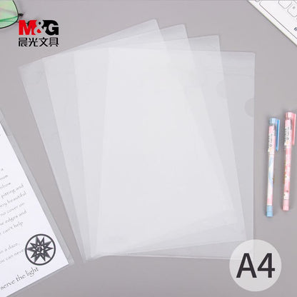 M&G Chenguang A4 Transparent File Covers – 10 Pieces, Clear Plastic Document Sleeves for School, Office & Filing - No: ADM95187