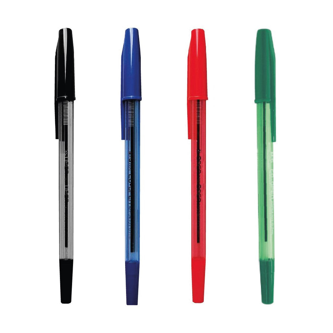 M&G Chenguang CO-OPEN Ballpoint Pen 0.7mm – Capped Fine Point Writing Pen – Black, Blue, Red or Green Ink – 1 pcs - No: ABP64774