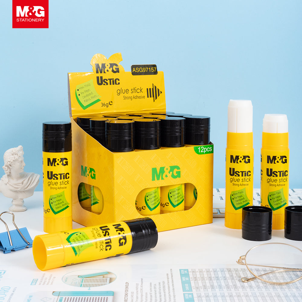 M&G Chenguang Ustic Glue Stick 36g – Strong Adhesive Glue for Paper, Cardboard, Fabric & Photos, Non-Toxic - 1pcs - No: ASG97157