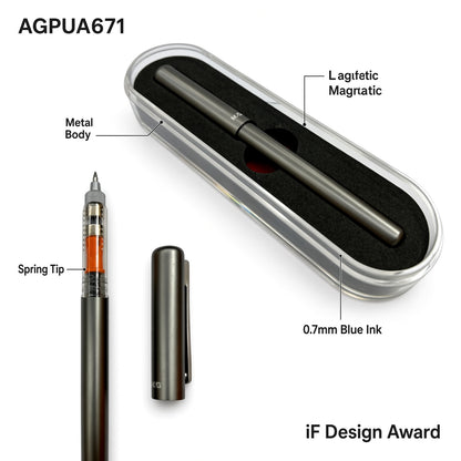 M&G Chenguang Magnetic Levitation Metal Signature Gel Pen , luxury Pen , Classy Style   – 0.7mm Blue Ink - No:  AGPUA671