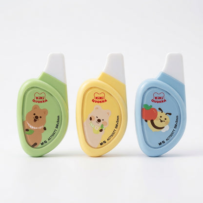 M&G Chenguang Kiki Quokka Mini Correction Tape 5m x 5mm – Cute Instant Dry PET Correction Tape, Assorted Designs - 1pcs - No: ACT52577