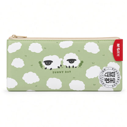 M&G Chenguang Length+ Pencil Case with Cute Sheep Design – Large Capacity Zipper Pouch, - Assorted Color - 1pcs – No: APB932NN