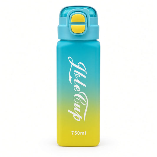 750ml Gradient Sports Water Bottle with Flip-Top Lid and Carry Handle - 1 pcs - Assorted Color