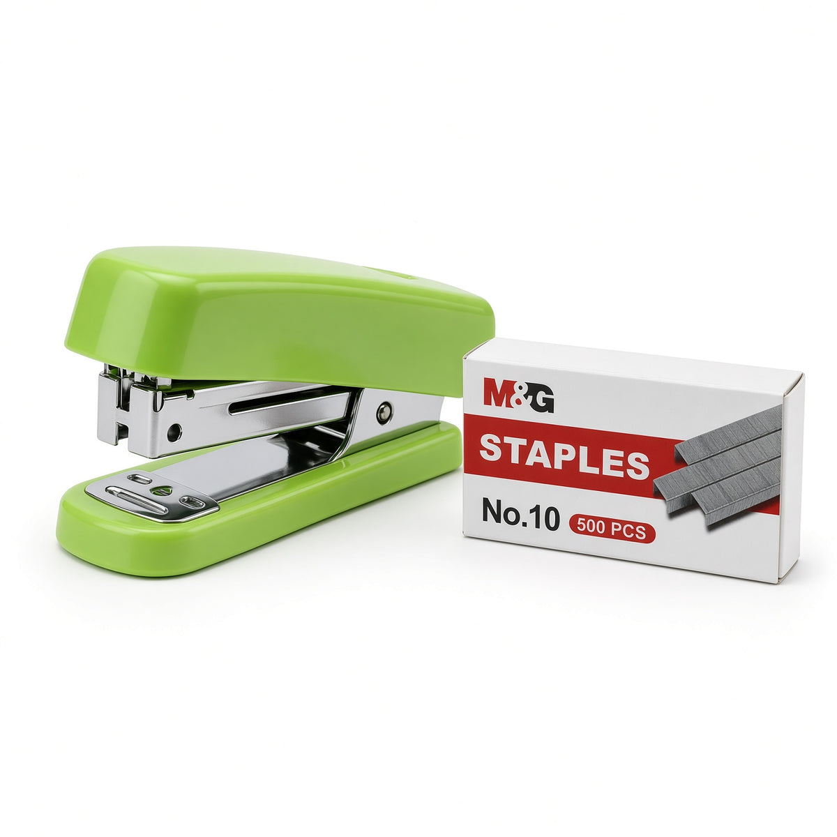 M&G Chenguang Value Set 2-in-1 Stapler with 500 No.10 Staples – Mini Desktop Stapler for School, Office & Home - 1 pcs - No: ABS916NQ