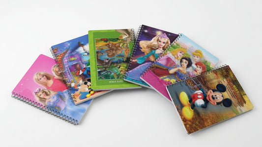 A5 Spiral Notebook – Hard Cover Ruled Notebook | 70 Sheets | 60gsm Assorted 3D Cartoon Covers - 1pcs