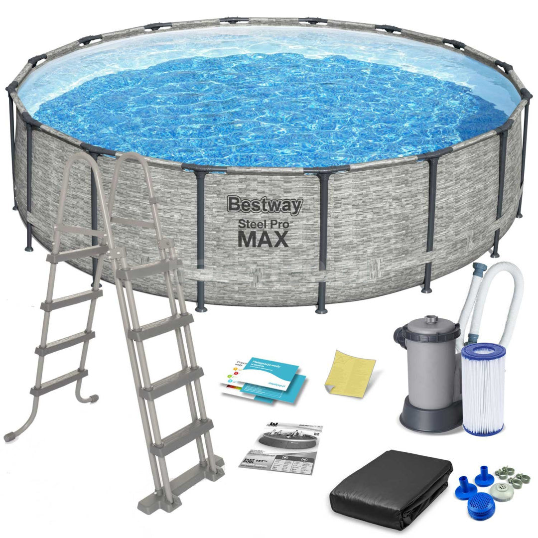 حوض سباحة دائري Bestway Steel Pro MAX 5.49م × 1.22م