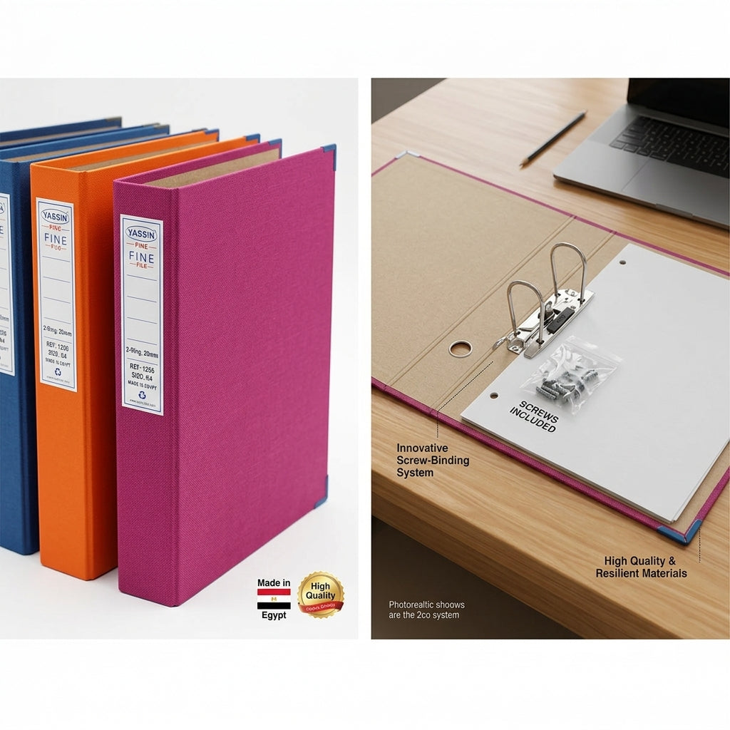 Yassin Binder Fine 2Hole Thickness 2 cm - Assorted Colors