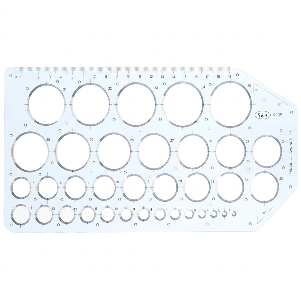S&A circles stencil template ruler studio packshot