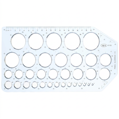 S&A circles stencil template ruler studio packshot