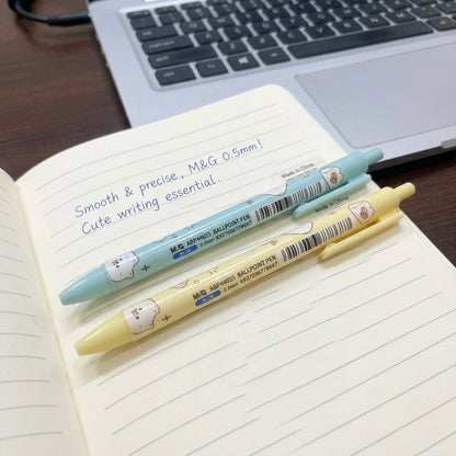 M&G Chenguang Cute Cartoon Ballpoint Pen 0.5mm – Smooth Writing Retractable Pen, Blue Ink - 1pcs -No:ABP44655