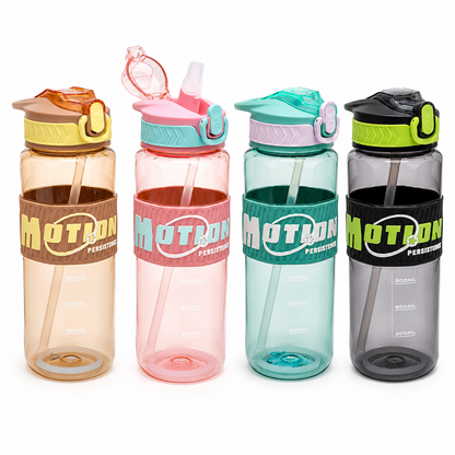 800ml Tritan Sports Water Bottle with Flip Straw and Leakproof Lid - 1pcs