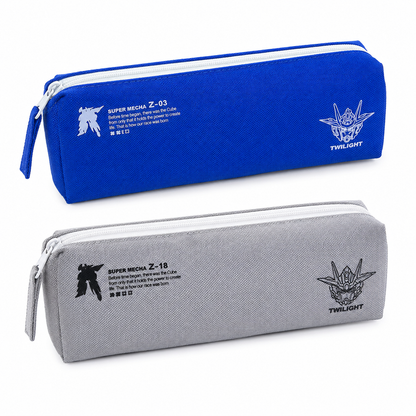 M&G Chenguang Mecha Z-18 & Z-03 Large Capacity Pencil Case – Durable Zippered Stationery Pouch for School & Office - 1pcs -No: