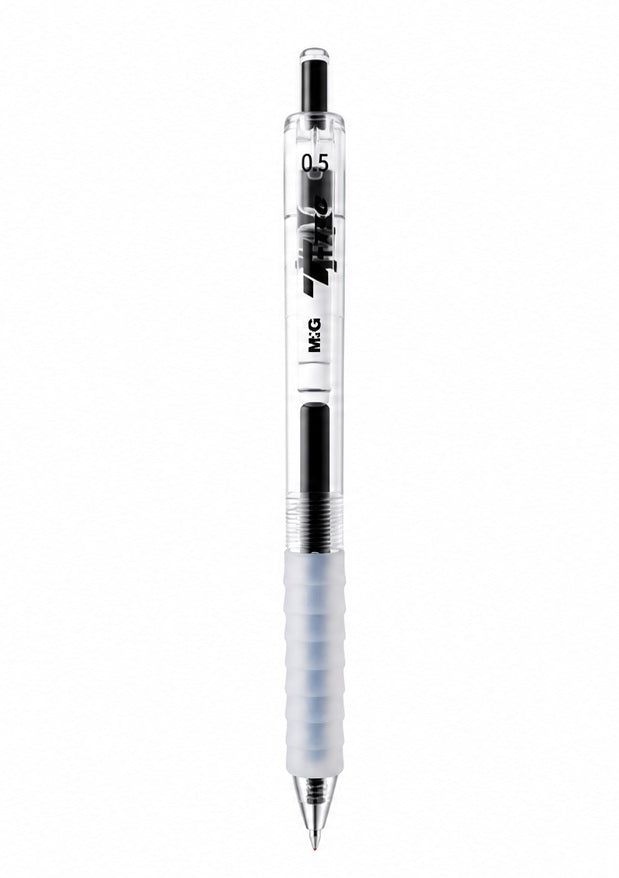 M&G Chenguang T-Tec Retractable Gel Pen Comfort Grip 0.5mm – Fast Dry Blue Ink Pen for Smooth Writing, School Office - 1pcs - No: AGPJ0673