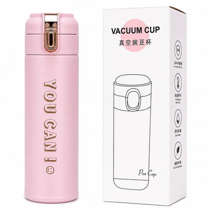 YOU CAN JO Vacuum Insulated Travel Bottle – 420ml Stainless Steel Thermal Flask | Leakproof Coffee & Tea Mug