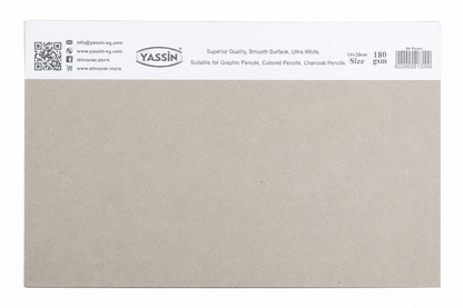 YASSIN Black & White Sketch Book 14 × 20 cm – 30 Sheets – 180 GSM – Premium Spiral Bound Drawing Pad for Pencil, Charcoal & Colored Pencils