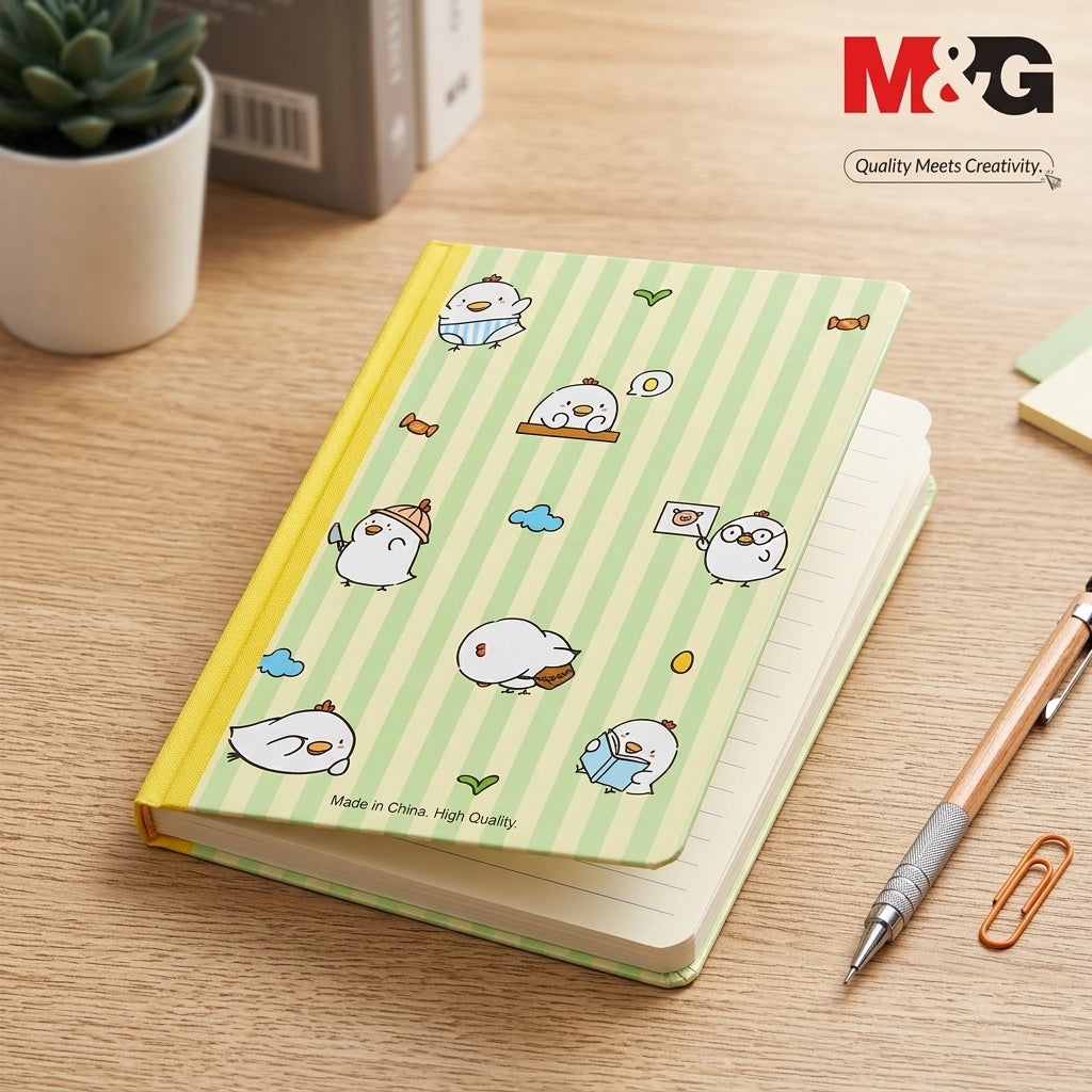 M&G Chenguang A6 Notebook  – Ruled Pocket Notebook, 40 Sheets, Compact Note Book for School, Office & Daily Notes – 1 Pcs - No: APNBD002