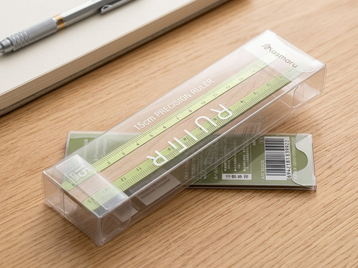 M&G Chenguang Masmaru 15cm Aluminium Ruler with Protective Case – Precision Measuring Ruler for School, Office & Drawing - 1pcs - No: ARL960GX