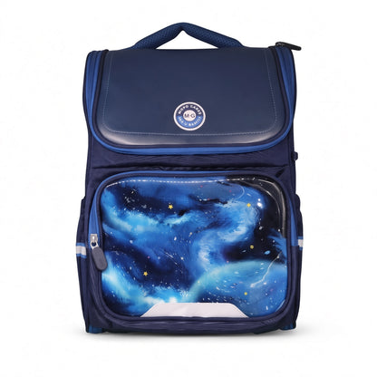 M&G Chenguang 16-Inch Kids School Backpack – Lightweight Waterproof School Bag, Navy Blue Galaxy Design - No: ABB904S1B