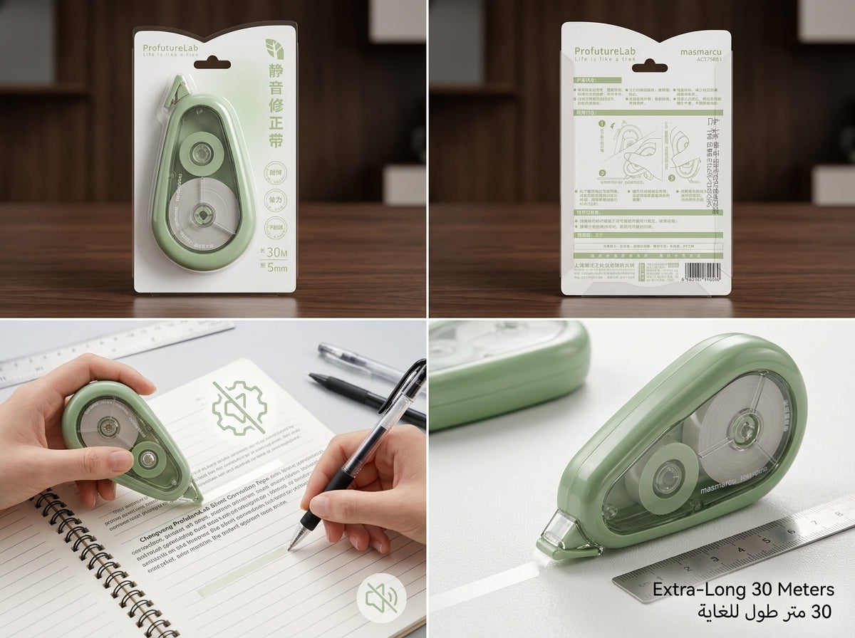 M&G Chenguang ProfutureLab Silent Correction Tape – 30m x 5mm PET Correction Tape, Extra-Long, Smooth & Instant Dry - 1pcs - No: ACT79881