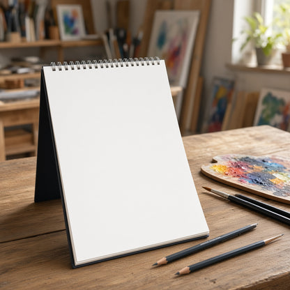 YASSIN Art Work Sketch Book A4 – 15 Sheets, 250 GSM, Spiral Bound Drawing & Sketch Pad white paper, 21 × 29.7 cm  - No: 1337