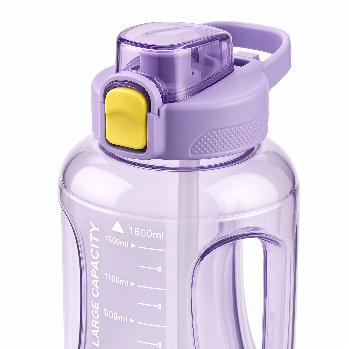 Zannuo Sports Water Bottle with Built-In Straw and One-Touch Flip Lid – 1600ml - Assorted Color - 1pcs
