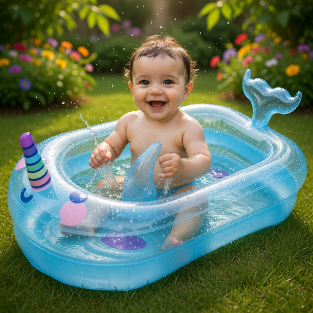 JILONG Sunclub Little Whale Baby Bathtub 95cm x 62cm x 48cm - No: 51024