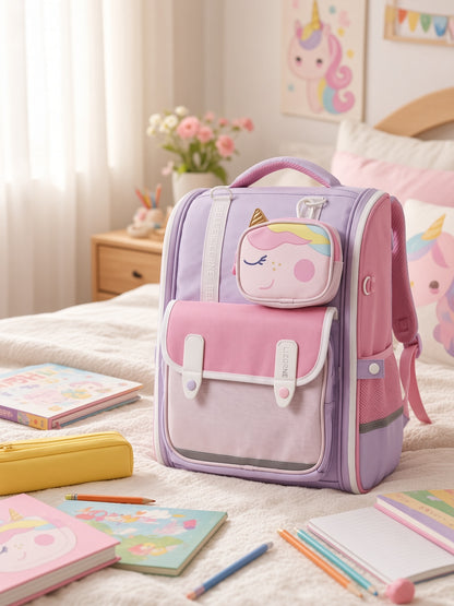M&G Chenguang Unicorn Kids School Backpack 16.5 Inch – Lightweight Waterproof Backpack for Girls - No: ABB904Q337